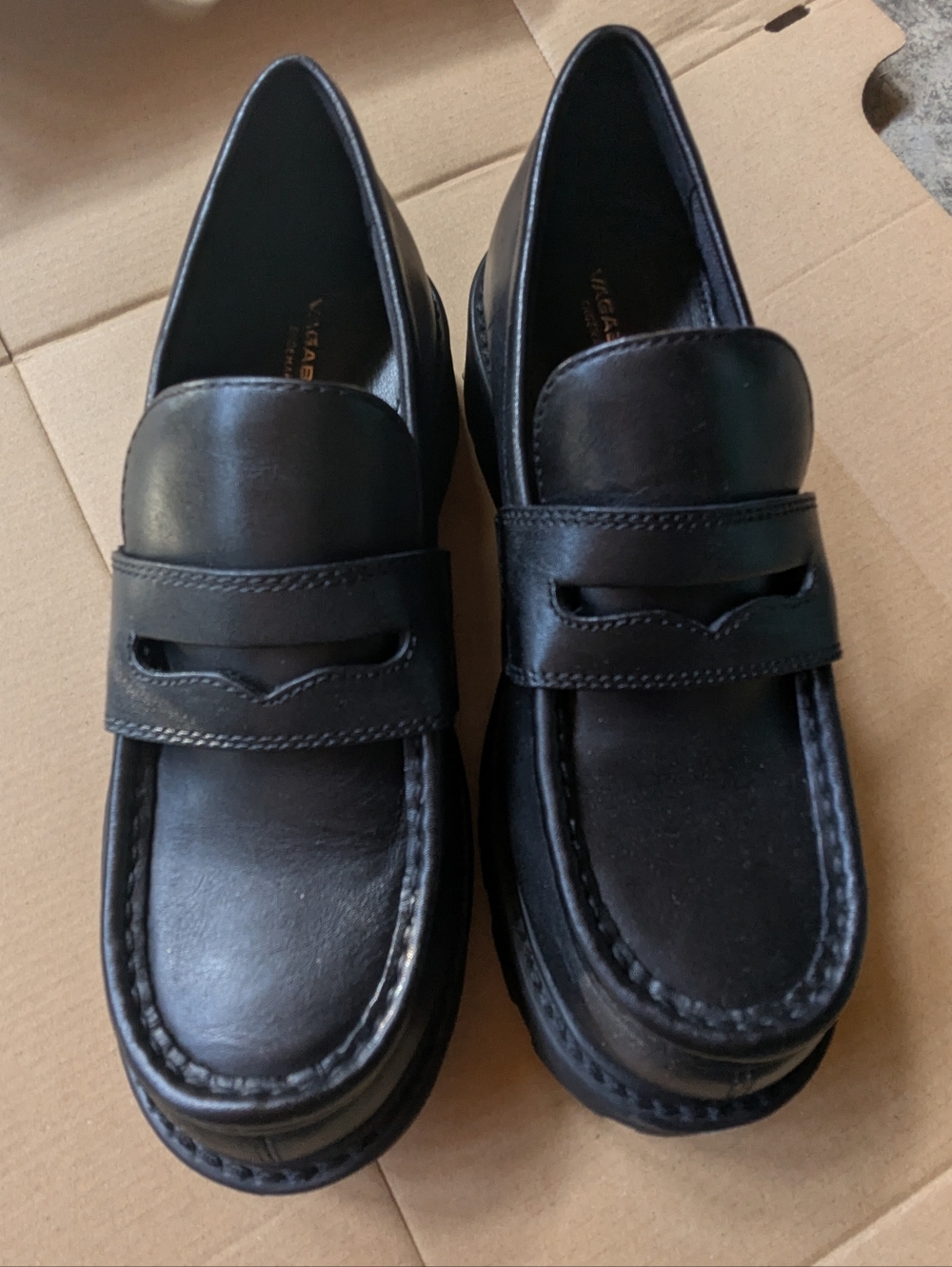 Black Vagabond Platform Loafers